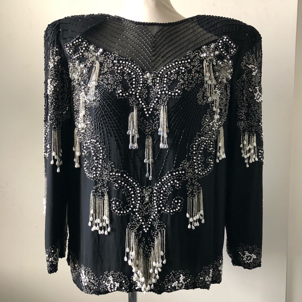 Vintage ShowMax Originals Beaded Top